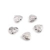 Kovový korálek srdce 10x12 mm (Varianta 1 platina, Balení 5 ks)