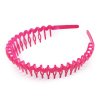 Plastová čelenka do vlasů s hřebínkem (Varianta 2 růžová sv., Balení 1 ks)