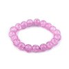 Náramek pružný ze skleněných korálků (Varianta 1 růžová nejsv., Balení 1 ks)