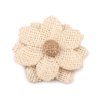 Textilní aplikace / nášivka jutový květ (Varianta 1 režná světlá, Balení 1 ks)