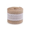 Jutová stuha s krajkou šíře 50 mm, 60 mm (Varianta 2 (50 mm) režná přírodní, Balení 1 ks)