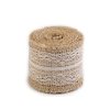 Jutová stuha s krajkou šíře 50 mm, 60 mm (Varianta 2 (50 mm) režná přírodní, Balení 1 ks)