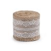 Jutová stuha s krajkou šíře 50 mm, 60 mm (Varianta 2 (50 mm) režná přírodní, Balení 1 ks)
