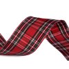 Károvaná stuha s drátem šíře 40 mm (Varianta 101 červená, Balení 25 m)