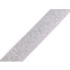 Pruženka s lurexem šíře 30 mm (Varianta 5 růžová sv. stříbrná, Balení 1 m)