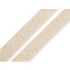 Bavlněná šňůra plochá / dutinka šíře 15 mm (Varianta 1 režná světlá, Balení 10 m)