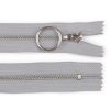 Kovový zip No 4 délka 20 cm se stříbrnými zoubky (Varianta 322 černá, Balení 1 ks)