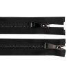 Zip kovový No 5 dělitelný 2 jezdce / dvoucestný 80 cm (Varianta 1 černá stříbrná, Balení 1 ks)