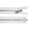 Zip kostěný No 5 dělitelný 2 jezdce / dvoucestný 80 cm transparentní
