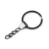 Kroužek na klíče Ø30 mm s řetízkem, plochý (Varianta 1 nikl, Balení 5 ks)