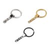 Kroužek na klíče Ø30 mm s řetízkem, plochý (Varianta 1 nikl, Balení 5 ks)