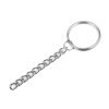 Kroužek na klíče Ø25 mm s řetízkem (Varianta 1 nikl, Balení 10 ks)