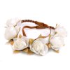 Pružná čelenka do vlasů s květy (Varianta 1 bílá, Balení 1 ks)