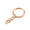 Kroužek na klíče Ø25 mm s řetízkem (Varianta 1 nikl, Balení 10 ks)
