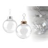 Baňka k dozdobení Ø6 cm (Varianta 1 transparent stříbrná, Balení 2 ks)