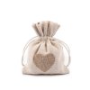Dárkový pytlík 11x13 cm bavlněný, srdce