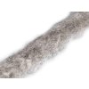 Našívací oděvní / dekorační kožešina žíhaná, plochá, řezaná šíře 5 cm (Varianta 1 krémová světlá žíhaná, Balení 1 ks)