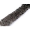 Našívací oděvní / dekorační kožešina žíhaná, plochá, řezaná šíře 5 cm (Varianta 1 krémová světlá žíhaná, Balení 1 ks)