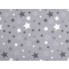 Bavlněný flanel hvězdy (Varianta 3 (367) bílá šedá, Balení 1 m)