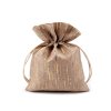 Dárkový pytlík se zlatým efektem 13x18 cm imitace juty