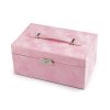 Šperkovnice 2 v 1 uzamykatelná, semiš (Varianta 4 růžová sv., Balení 1 ks)