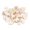 Dřevěné srdce mix velikostí k nalepení / domalování