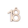 Dřevěná narozeninová čísla se závěsem (Varianta 2 přírodní, Balení 10 ks)