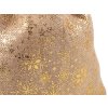 Vánoční dárkový pytlík metalické vločky 26x34 cm jutový