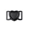 Plavkové zapínání srdce šíře 20 mm plastové (Varianta 3 černá, Balení 2 pár)