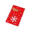 Sáček s atlasovou stuhou vánoční 15x23 cm (Varianta 1 červená, Balení 5 ks)