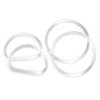 Akrylová ucha na tašky, transparent (Varianta 1 transparent, Balení 2 ks)