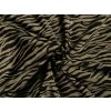 Samet imitace zvířecí kůže zebra