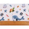 Bavlněná látka / plátno mořský svět