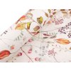 Bavlněná látka se strukturou Half panama s digitálním tiskem květy