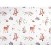 Bavlněná látka / plátno lesní zvířátka