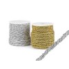 Lurexová kroucená šňůra s kuličkovým řetízkem Ø5 mm (Varianta 1 stříbrná, Balení 20 m)