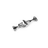 Kovové ozdobné zapínání 10x36 mm (Varianta 1 nikl, Balení 1 pár)