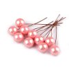 Kuličky / bobule na drátku ke tvoření Ø1,5 cm (Varianta 6 lososová světlá, Balení 10 ks)