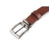 Pánský kožený pásek z buvolí kůže šíře 3,5 cm hladký (Varianta 1 hnědá, Balení 1 ks)
