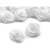 Saténová růže Ø15 mm (Varianta 2 bílá, Balení 10 ks)