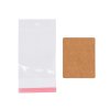Papírová karta na brož se sáčkem s eurozávěsem 6x7,5 cm (Varianta 1 hnědá přírodní, Balení 20 sada)