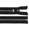 Kovový zip No 5 délka 65 cm s ozdobným jezdcem (Varianta černá platina, Balení 1 ks)