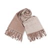 Zimní šála / pléd buklé s třásněmi 60x195 cm (Varianta 1 béžová světlá, Balení 1 ks)