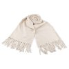 Zimní šála / pléd buklé s třásněmi 65x190 cm (Varianta 1 béžová nejsv., Balení 1 ks)