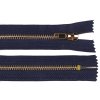 Kovový zip No 5 délka 20 cm (jeansový) (Varianta černá zlatá, Balení 1 ks)