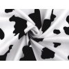 Imitace zvířecí kůže / kožešina hovězí (Varianta 2 černá bílá, Balení 1 m)