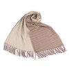 Zimní šála / pléd s třásněmi 65x180 cm (Varianta 20 krémová černá, Balení 1 ks)