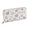Dámská / dívčí peněženka srdce 10x19 cm (Varianta 1 krémová nejsvět., Balení 1 ks)