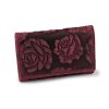 Dámská kožená peněženka 3D květy 10x15 cm (Varianta 12 bordó sv., Balení 1 ks)