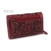 Dámská kožená peněženka 3D květy 10x15 cm (Varianta 12 bordó sv., Balení 1 ks)